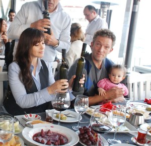 Monica Bellucci con ex marito e figlia